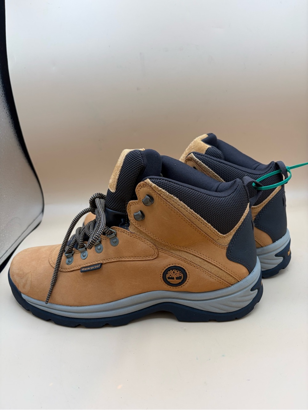 Timberland Tan and Navy Rugged Waterproof Hiking Boots